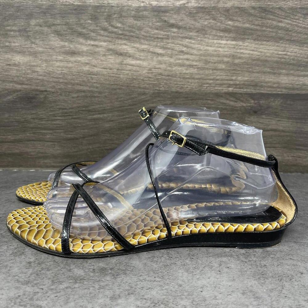 Laundry By Shelli Segal Shoes Womens Size 9 Leather Snakeskin Print Strap Sandal